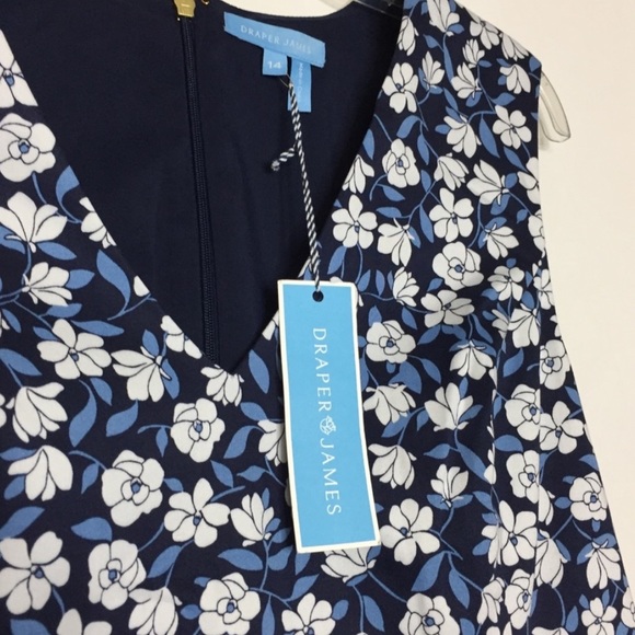 Draper James Floral Love Circle Dress 14 NWT Navy Multi - Picture 7 of 8